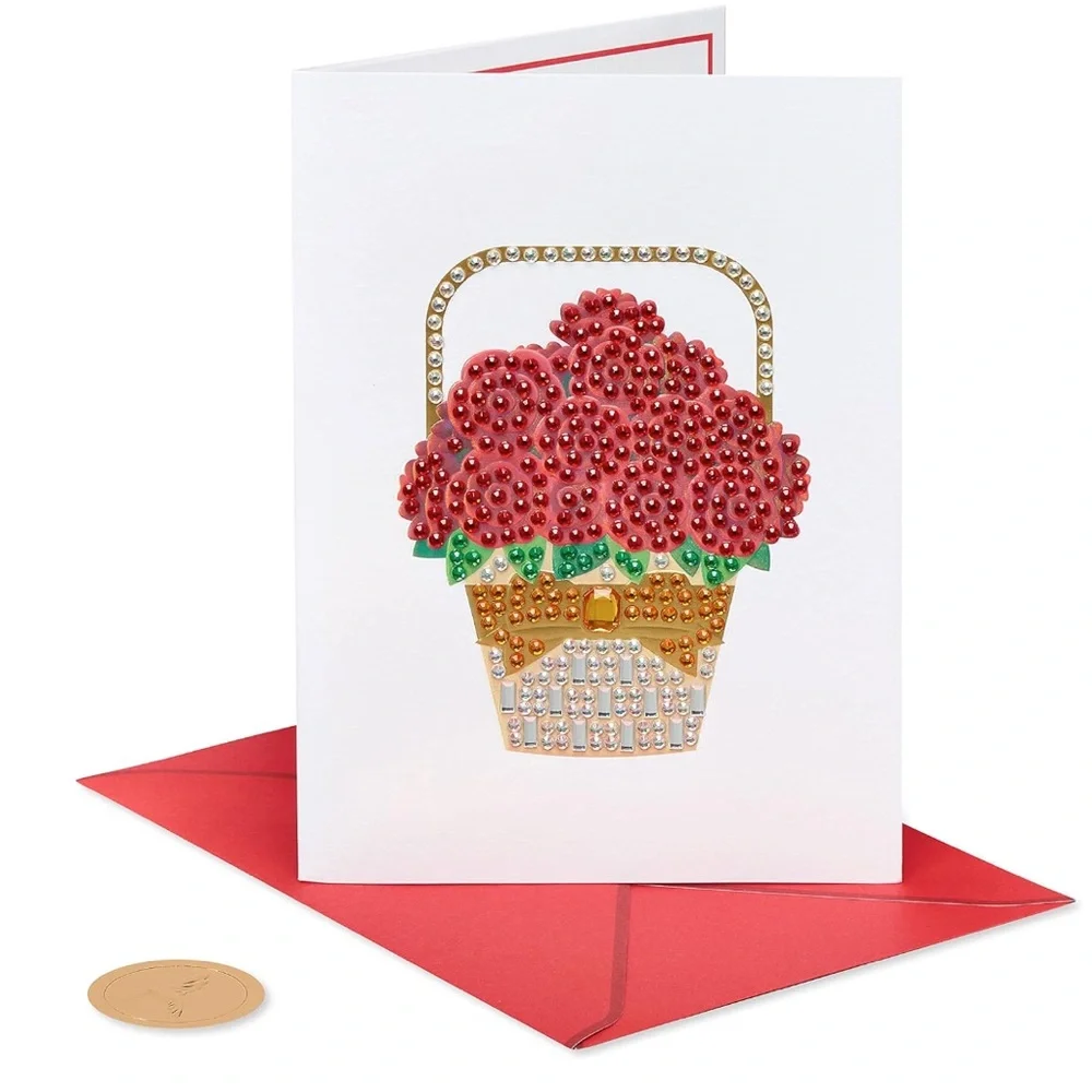 🆕Papyrus-Judith Leiber Bejeweled Basket Greeting Card